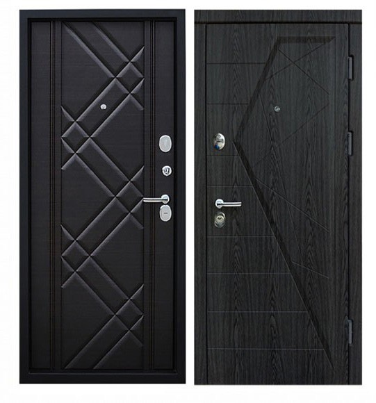 Даймонд Блэк - входная утепленная дверь премиум-класса с декоративными МДФ щитами